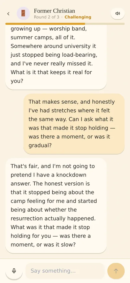A conversation in progress.